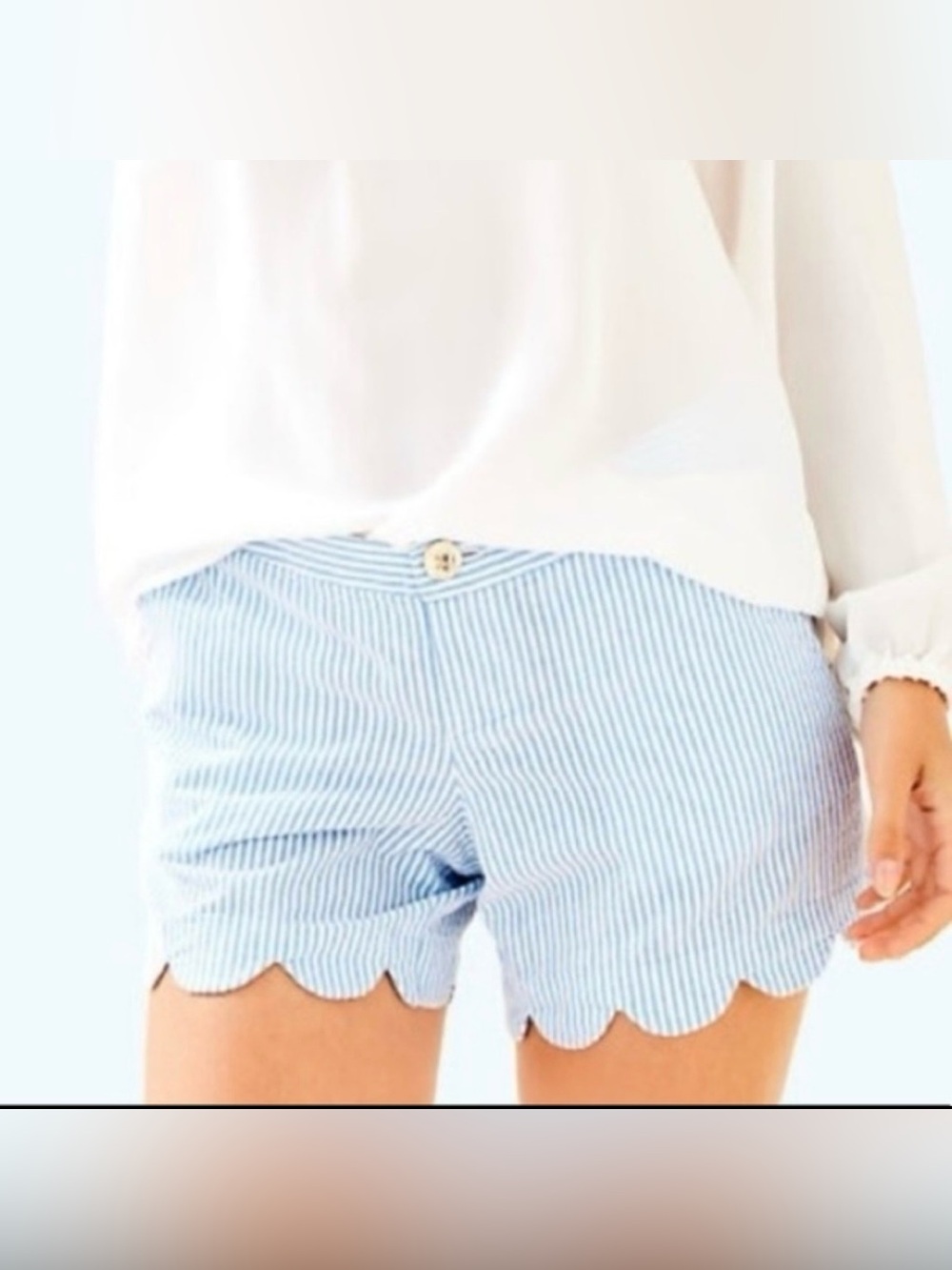 Lilly Pulitzer "Buttercup" stretch seersucker shorts size 6